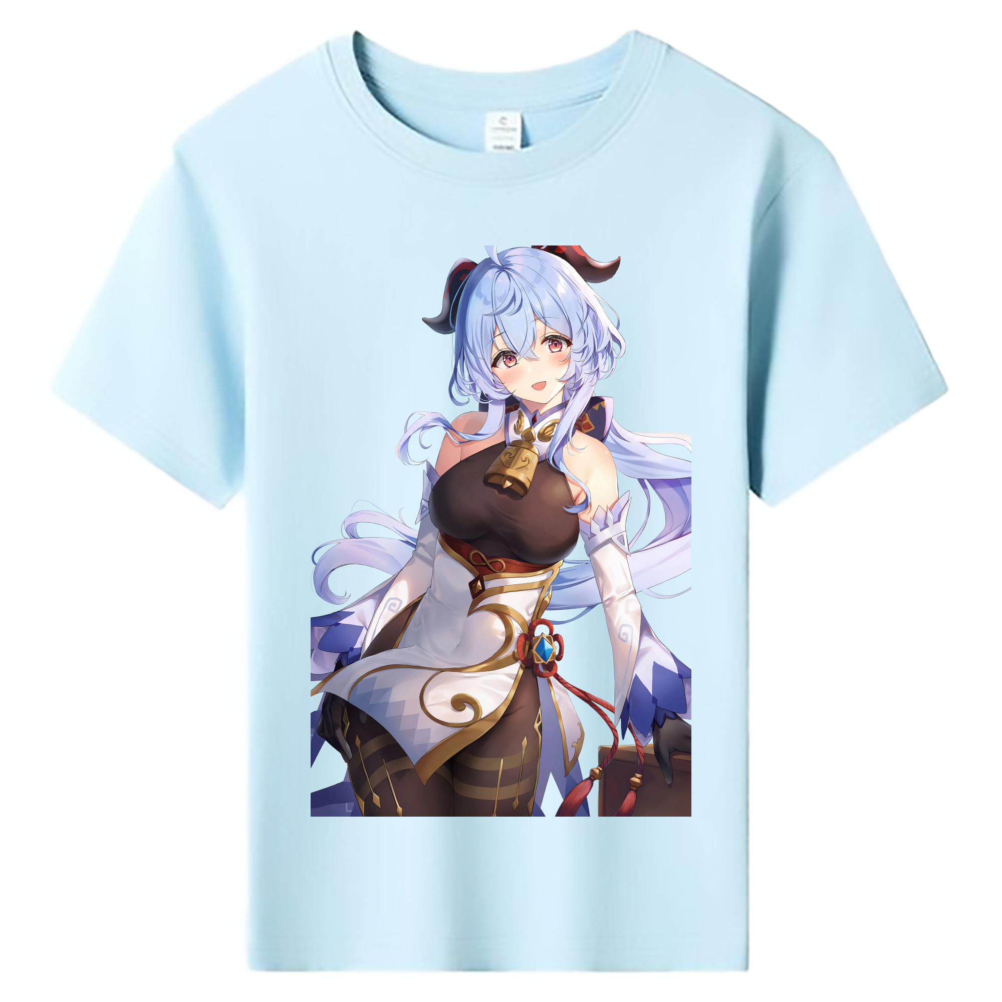げんし神 甘雨 かんう genshin Ganyu 綿100％キッズTシャツ（フロントプリント）